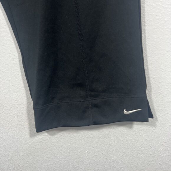 Nike‎ Dri Fit Crop Pants Womens M Black Performance Capri Gym  Athletic - Picture 2 of 7